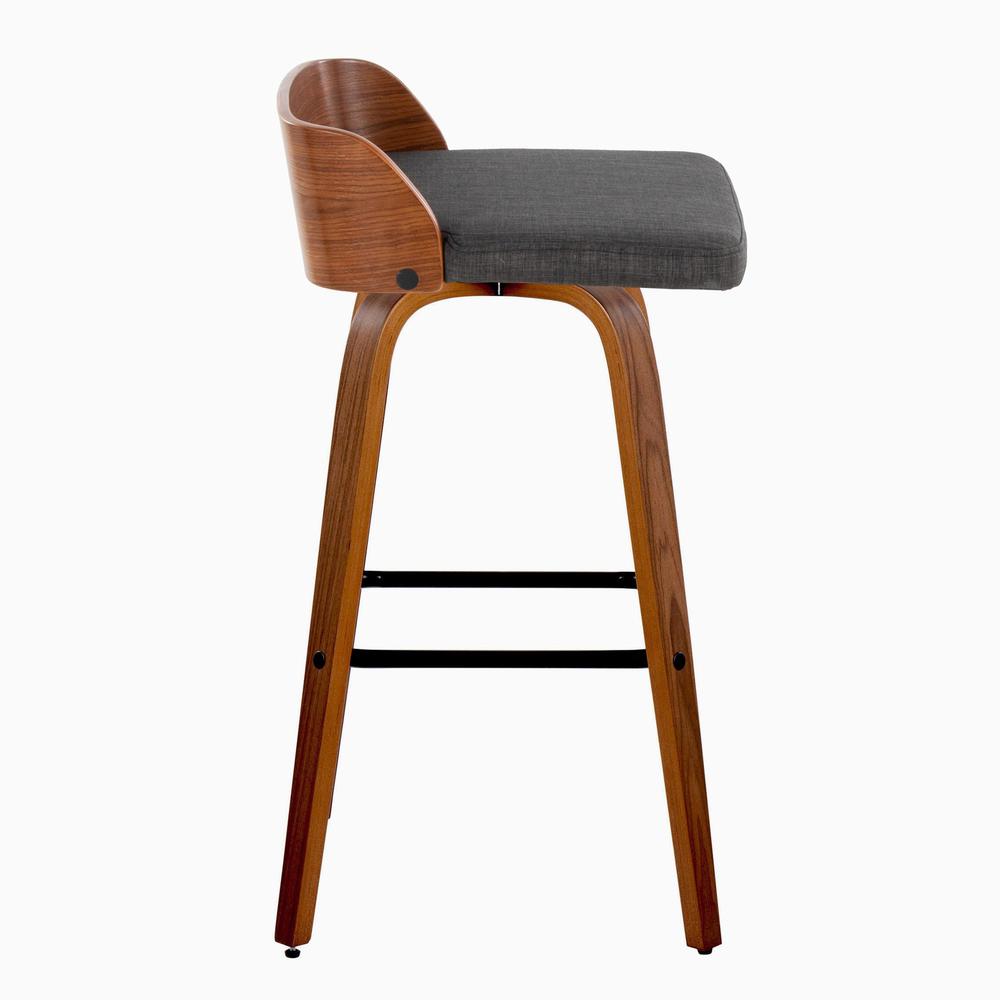 Grey Maya 30" Fixed-Height Barstool - Set of 2. Picture 3