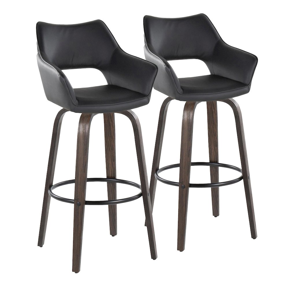 Mustang 30" Fixed-Height Barstool - Set of 2. Picture 1
