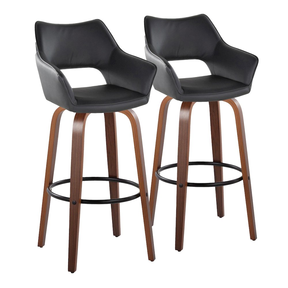 Mustang 30" Fixed-Height Barstool - Set of 2. Picture 1