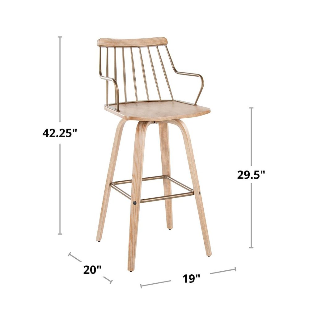 Preston 30" Fixed-Height Barstool. Picture 10