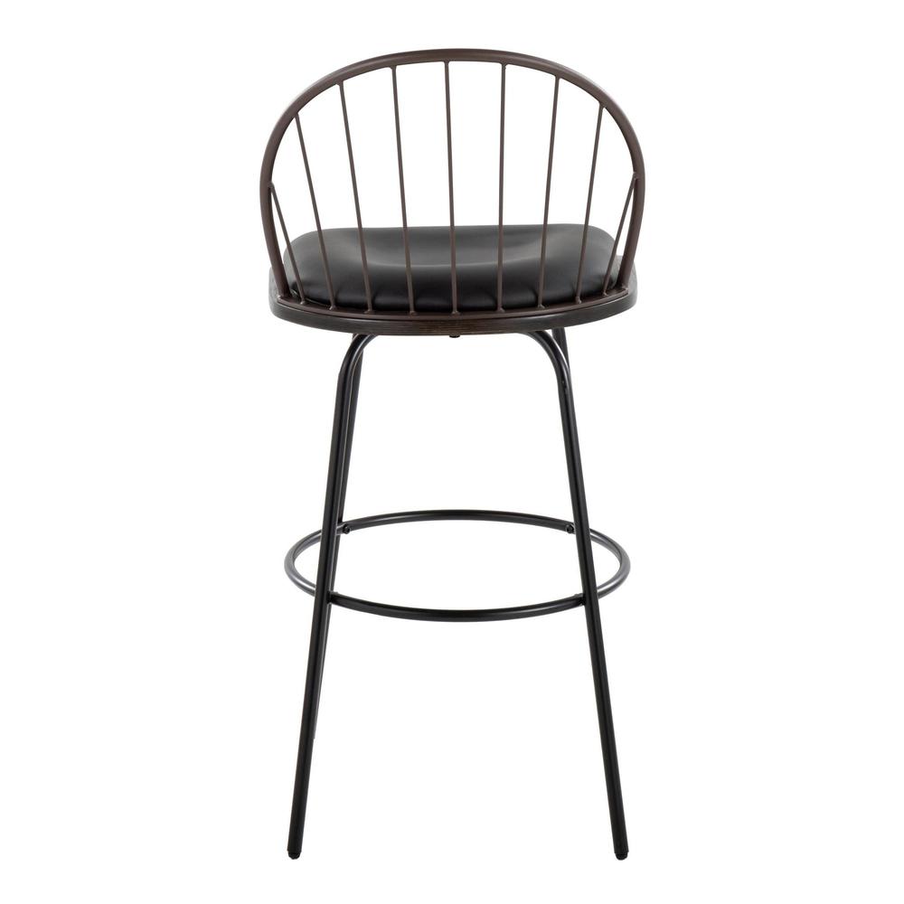 Brown Riley Claire 30" Fixed-Height Barstool - Set of 2. Picture 5