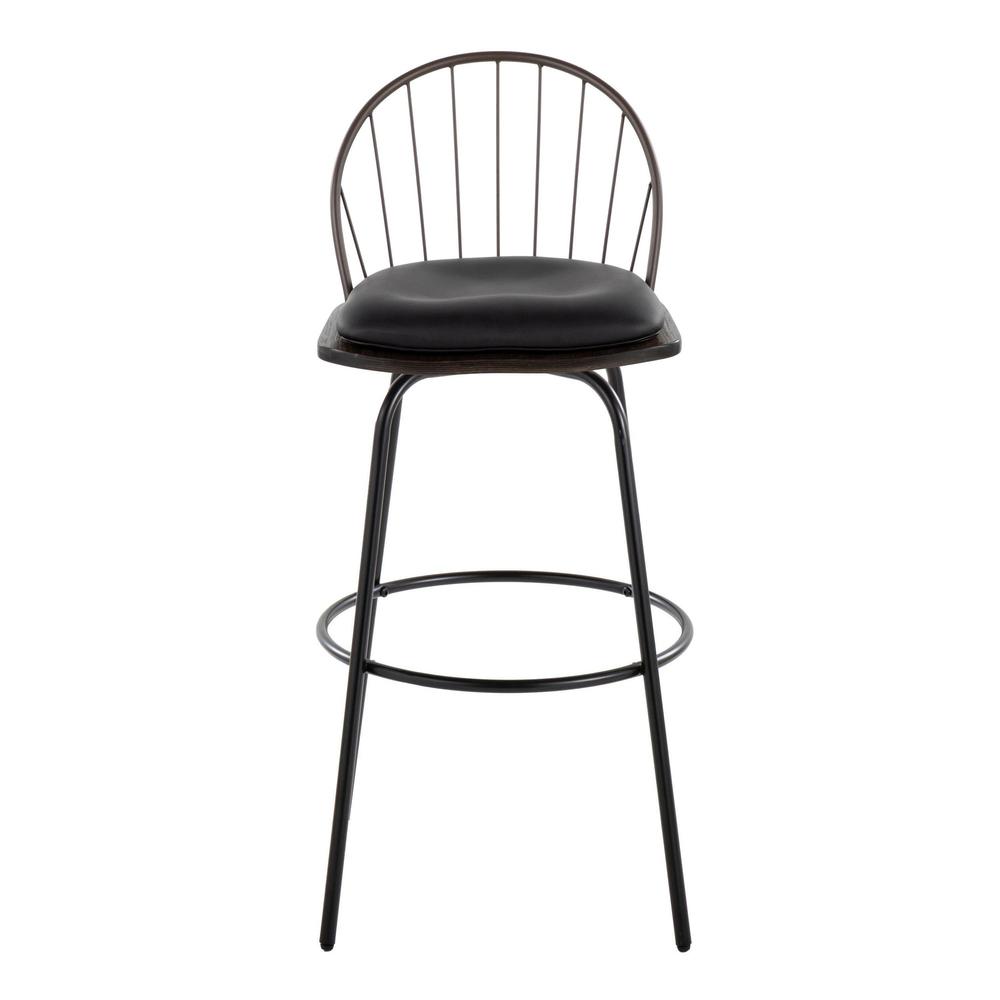 Brown Riley Claire 30" Fixed-Height Barstool - Set of 2. Picture 6