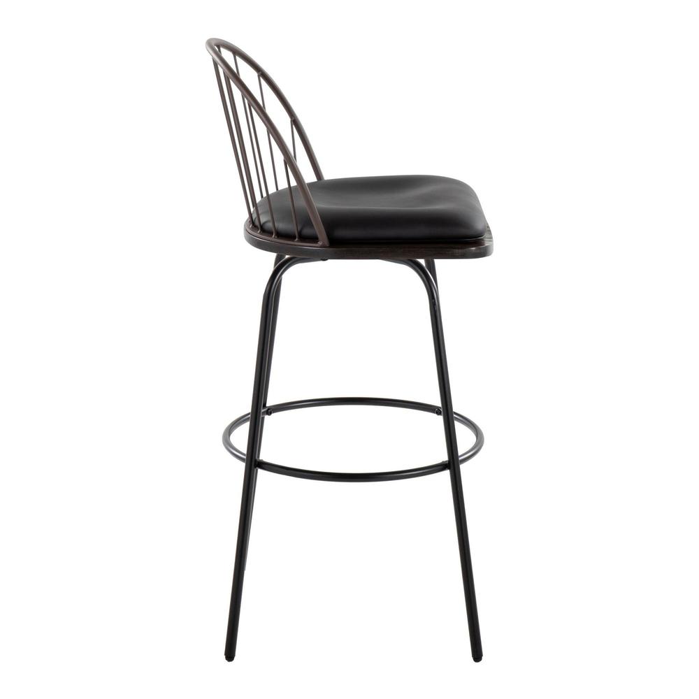 Brown Riley Claire 30" Fixed-Height Barstool - Set of 2. Picture 3