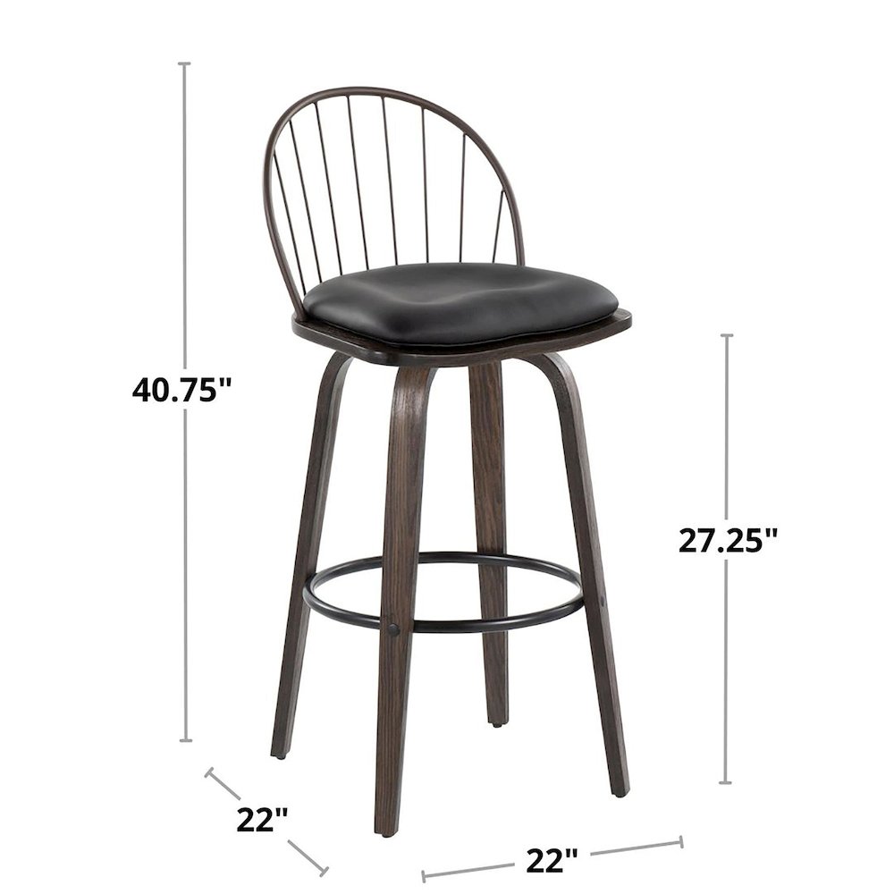 Riley 30" Fixed-Height Barstool - Set of 2. Picture 10
