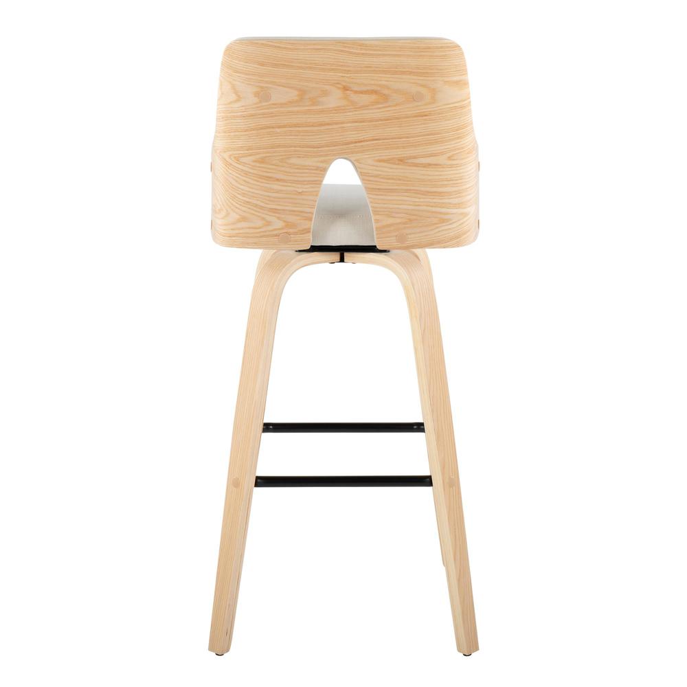 Beige Stella 30" Fixed-Height Barstool - Set of 2. Picture 5