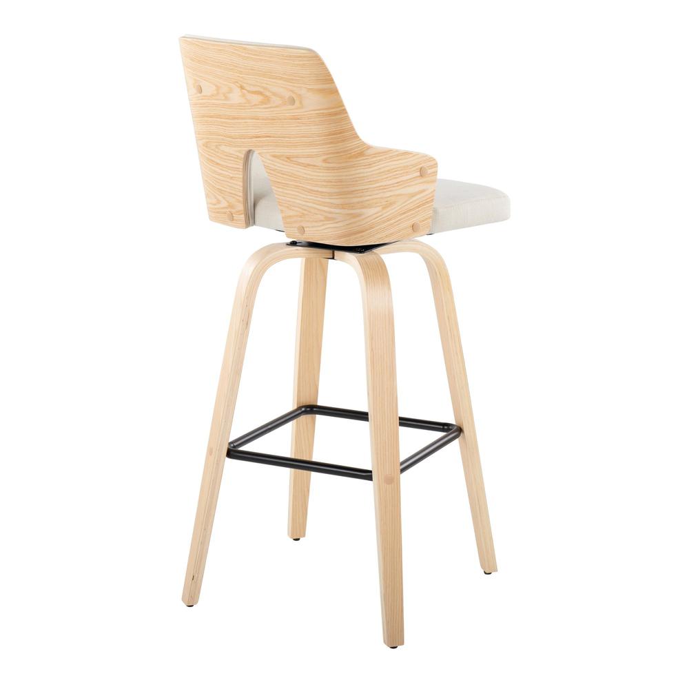 Beige Stella 30" Fixed-Height Barstool - Set of 2. Picture 4
