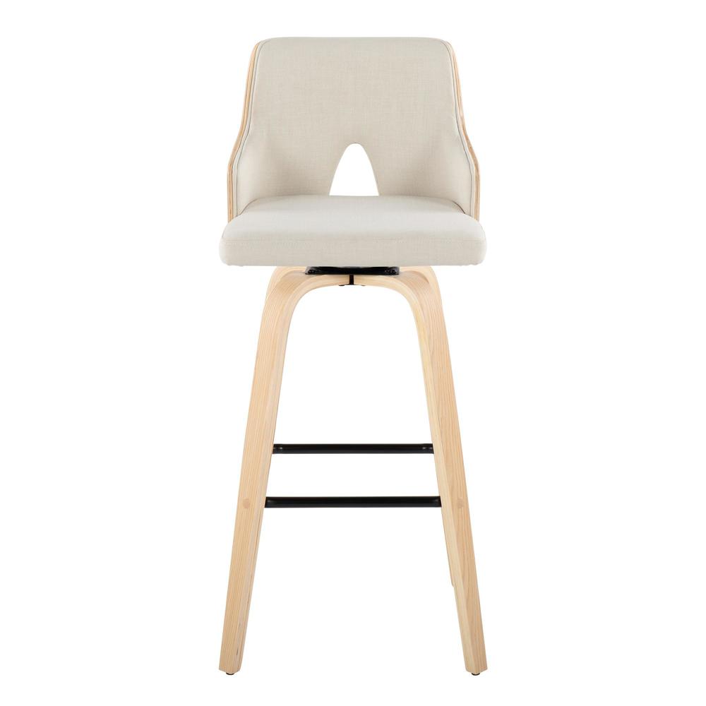 Beige Stella 30" Fixed-Height Barstool - Set of 2. Picture 6