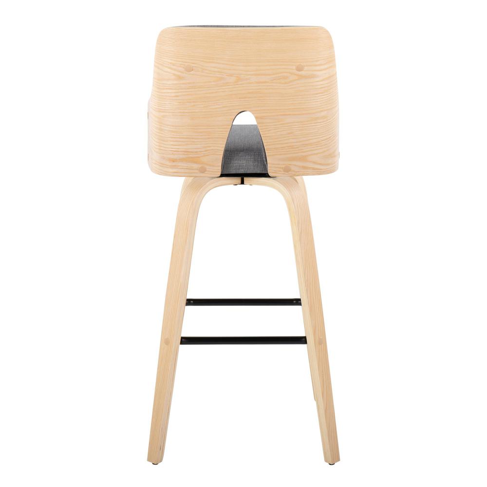 Grey Stella 30" Fixed-Height Barstool - Set of 2. Picture 5