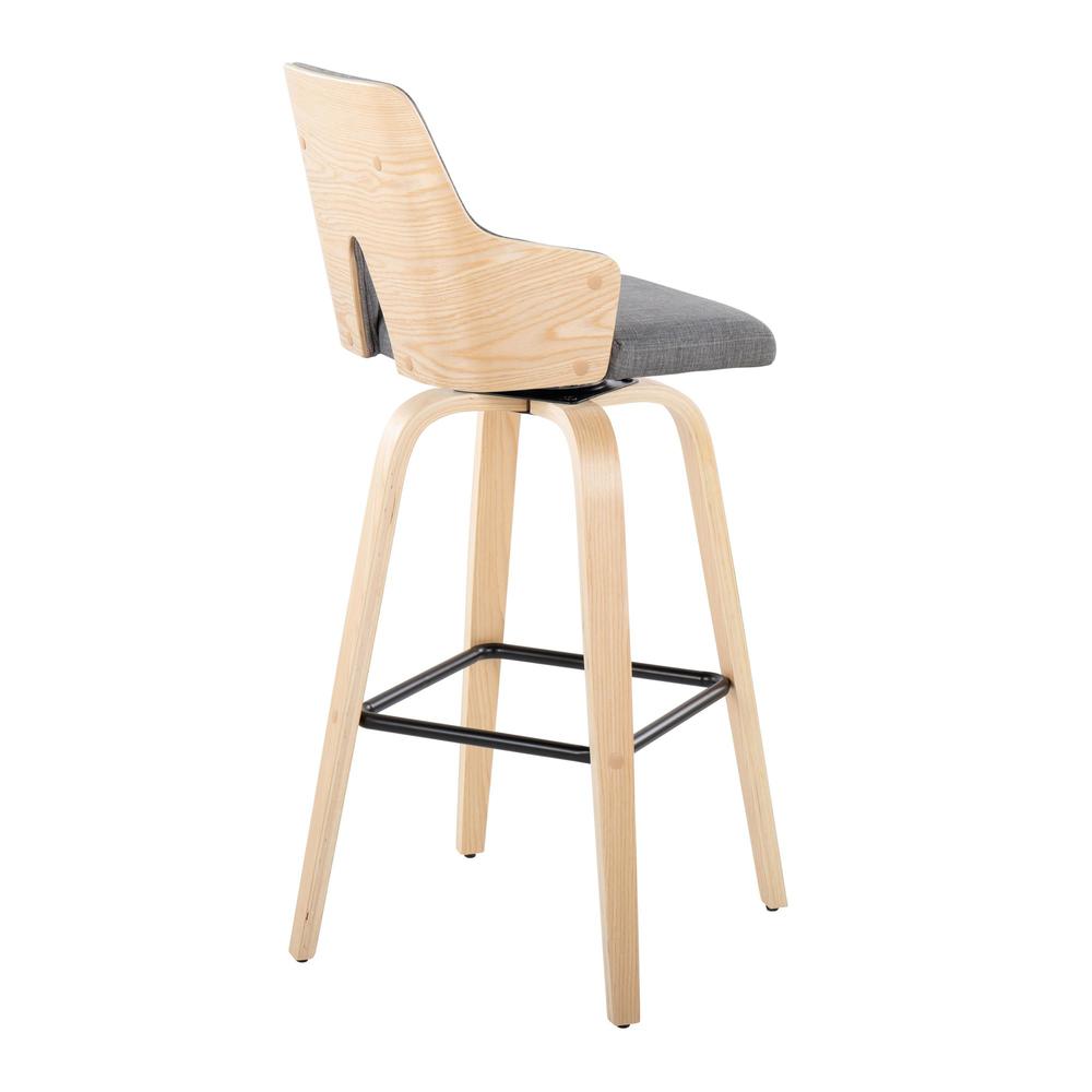 Grey Stella 30" Fixed-Height Barstool - Set of 2. Picture 4