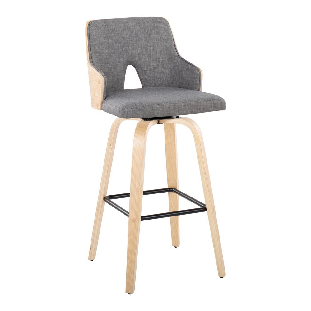 Grey Stella 30" Fixed-Height Barstool - Set of 2. Picture 2
