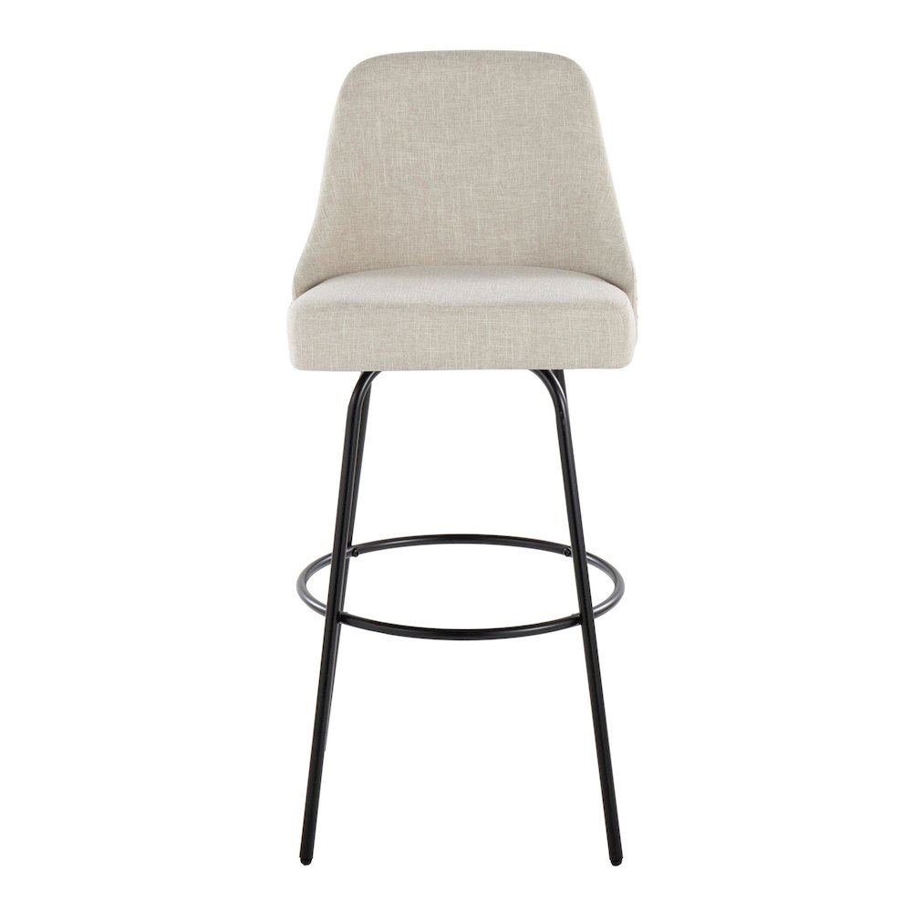 Studded Marcel 30" Fixed-Height Barstool - Set of  2. Picture 6