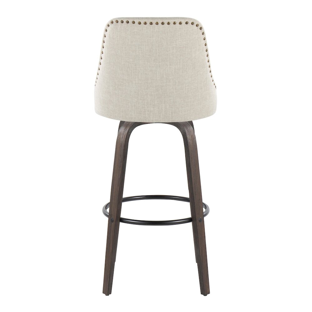 Studded Marcel 30" Fixed-Height Barstool - Set of  2. Picture 5