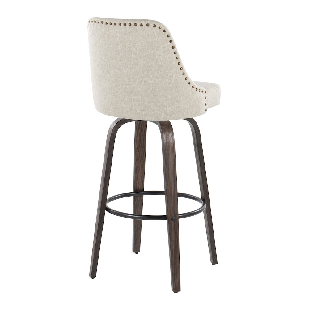 Studded Marcel 30" Fixed-Height Barstool - Set of  2. Picture 4