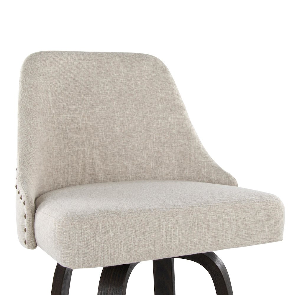Studded Marcel 30" Fixed-Height Barstool - Set of  2. Picture 7