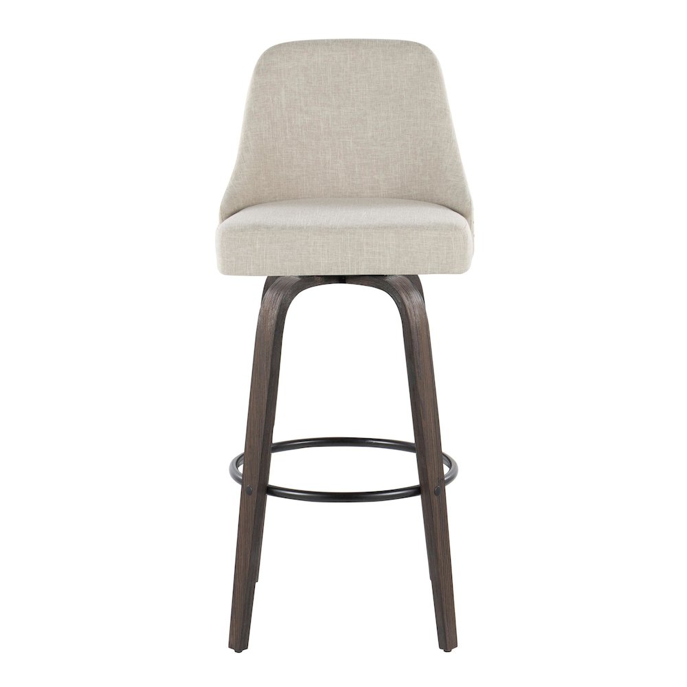 Studded Marcel 30" Fixed-Height Barstool - Set of  2. Picture 6