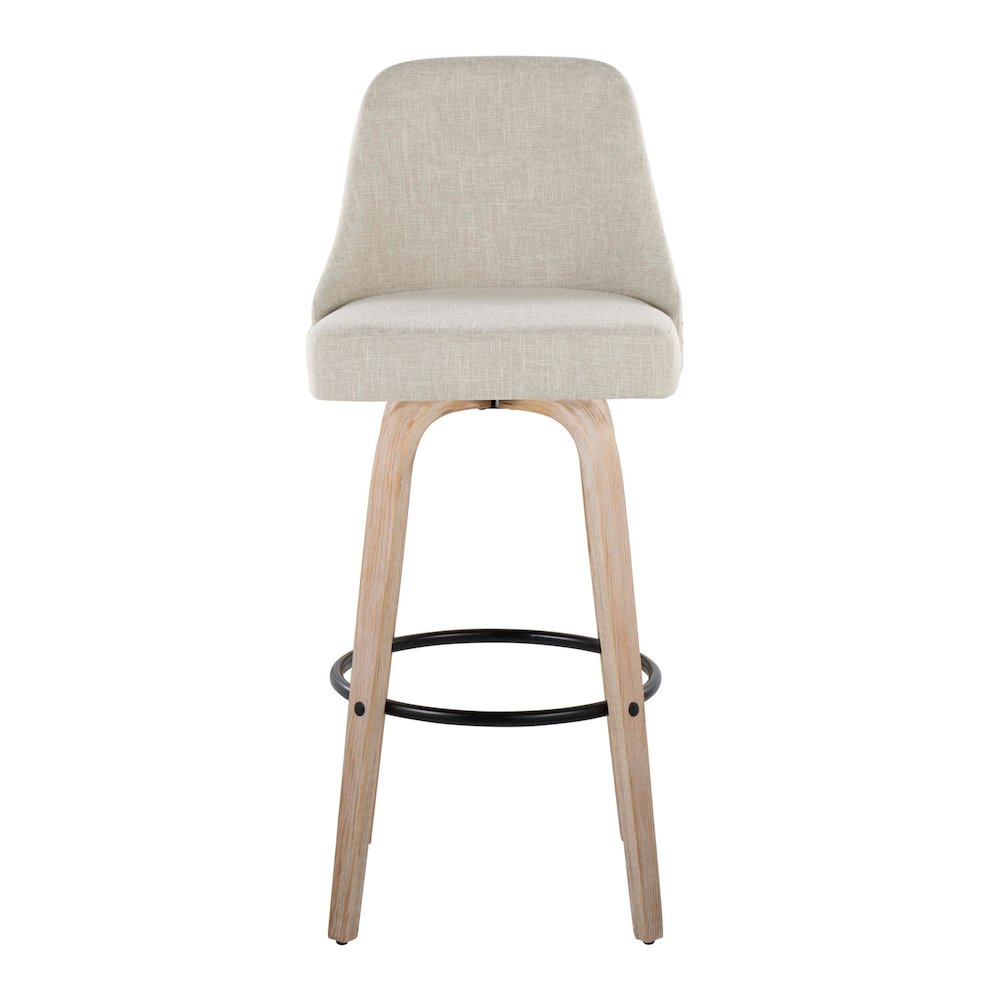 Studded Marcel 30" Fixed-Height Barstool - Set of  2. Picture 6