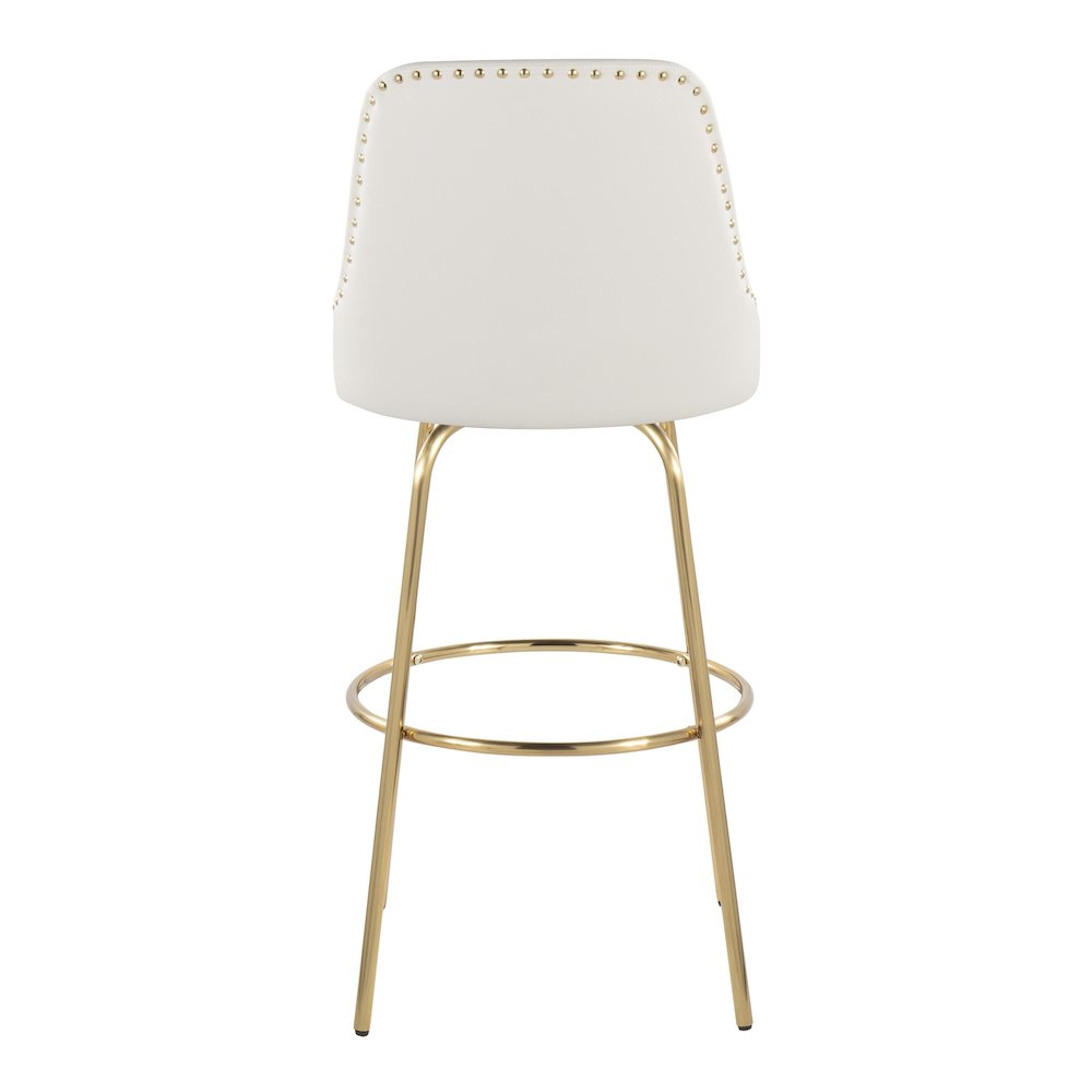Studded Marcel 30" Fixed-Height Barstool - Set of  2. Picture 5