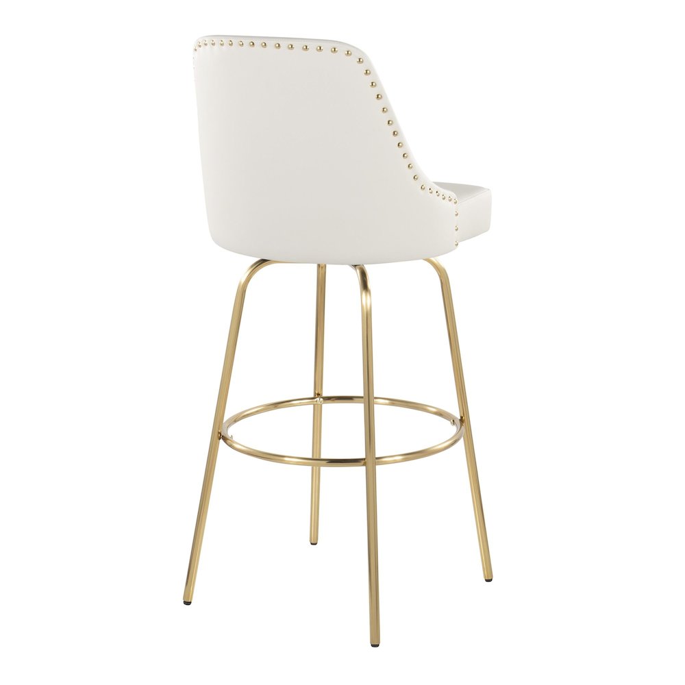 Studded Marcel 30" Fixed-Height Barstool - Set of  2. Picture 4