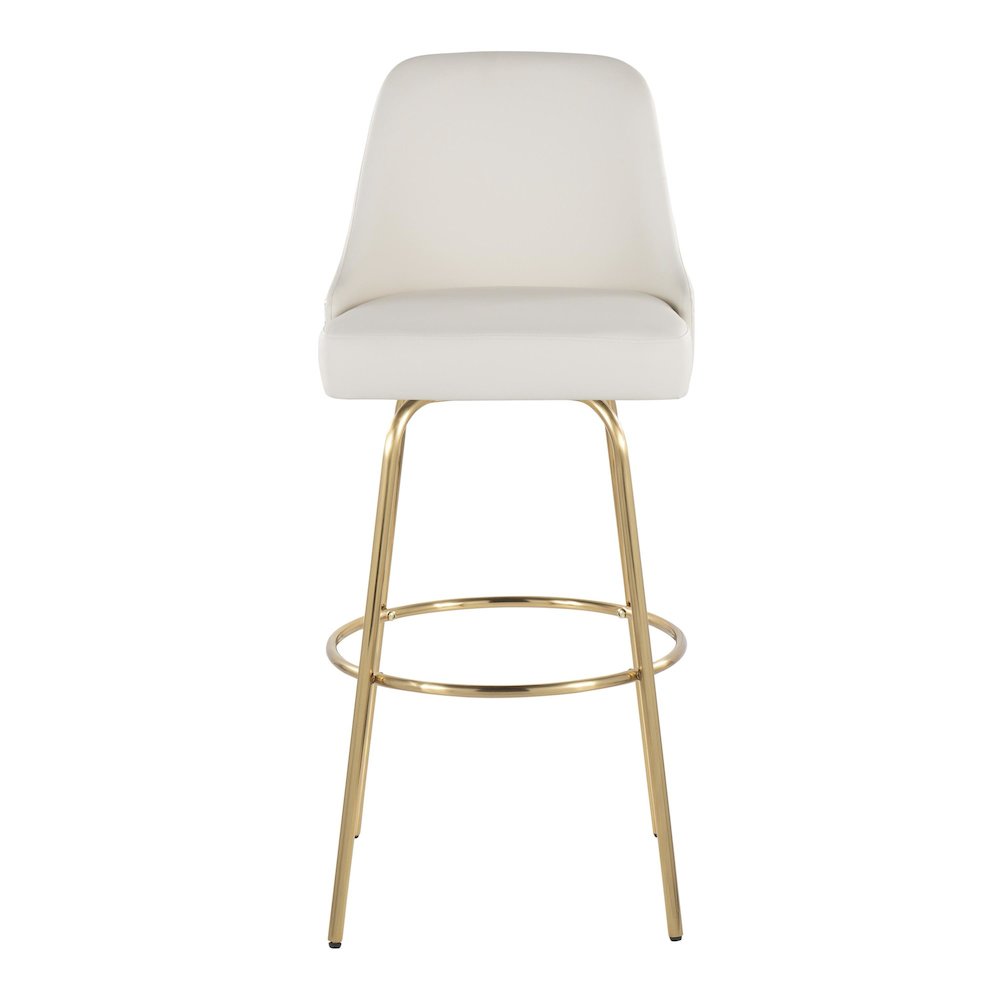 Studded Marcel 30" Fixed-Height Barstool - Set of  2. Picture 6