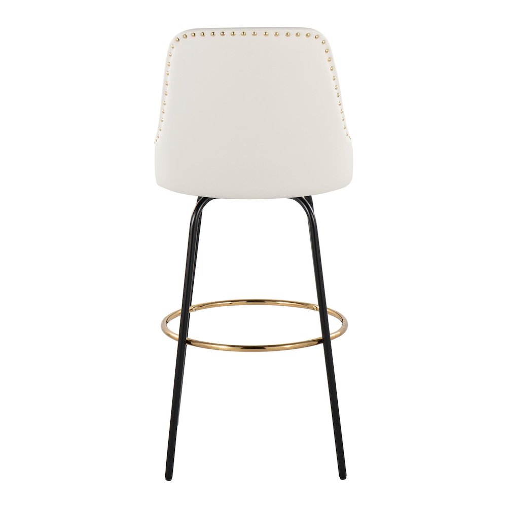 Studded Marcel 30" Fixed-Height Barstool - Set of 2. Picture 5
