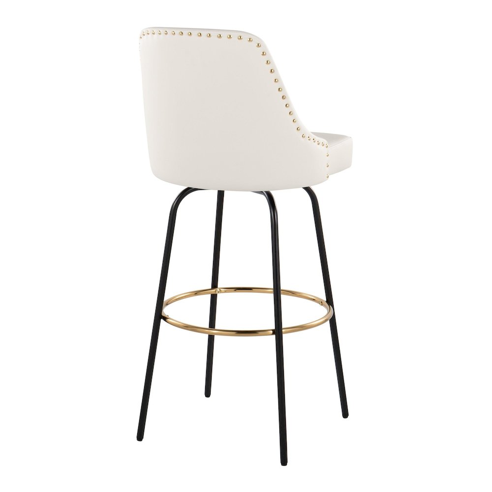 Studded Marcel 30" Fixed-Height Barstool - Set of 2. Picture 4