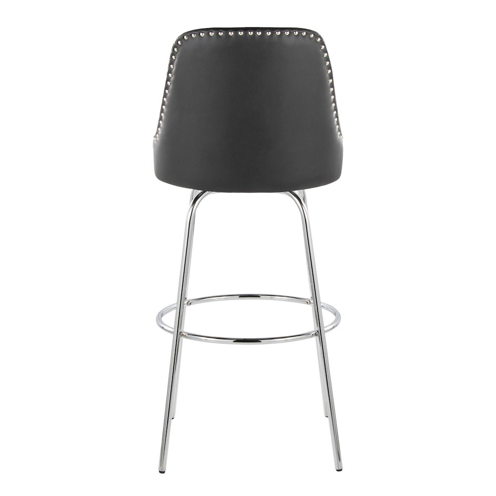 Studded Marcel 30" Fixed-Height Barstool - Set of 2. Picture 5