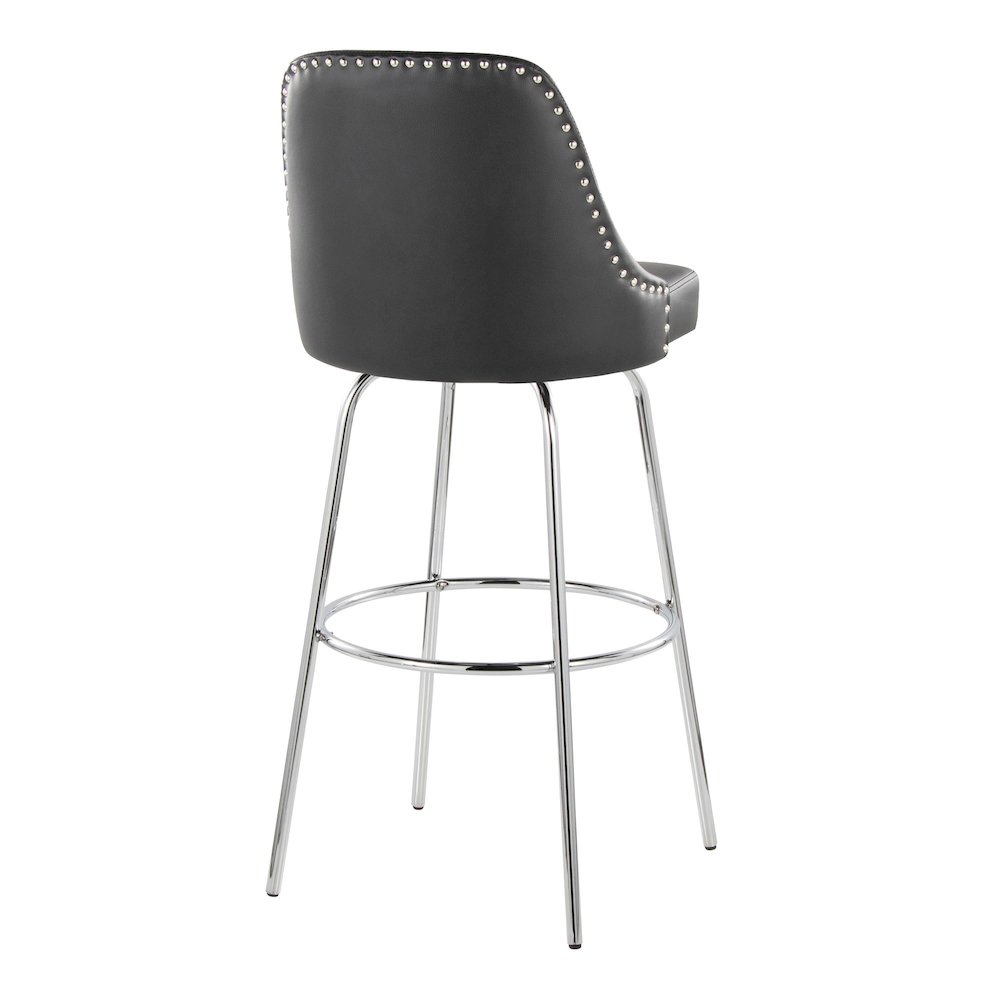 Studded Marcel 30" Fixed-Height Barstool - Set of 2. Picture 4
