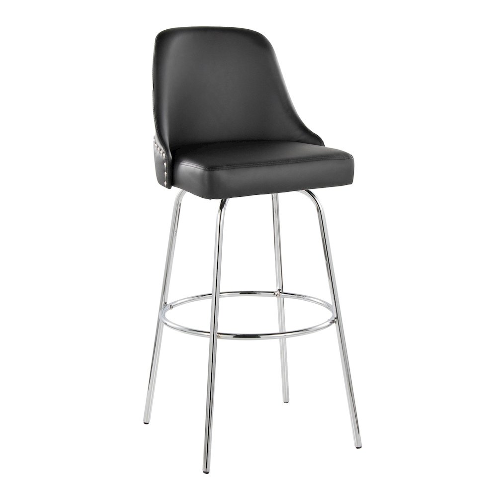 Studded Marcel 30" Fixed-Height Barstool - Set of 2. Picture 2