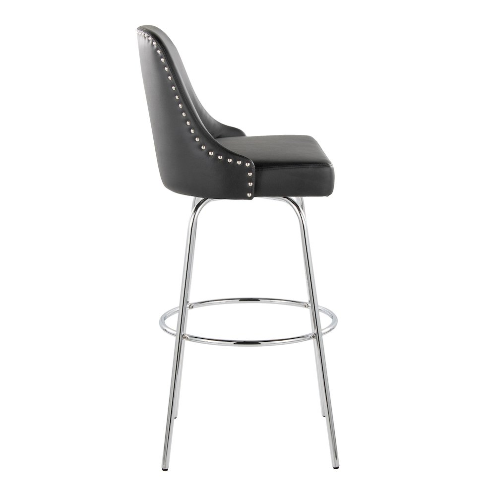 Studded Marcel 30" Fixed-Height Barstool - Set of 2. Picture 3