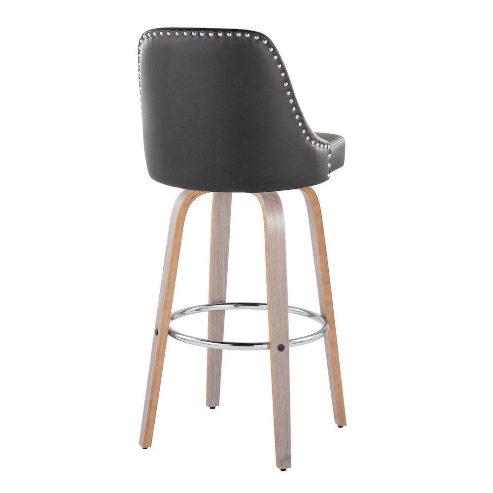 Studded Marcel 30" Fixed-Height Barstool - Set of 2. Picture 4