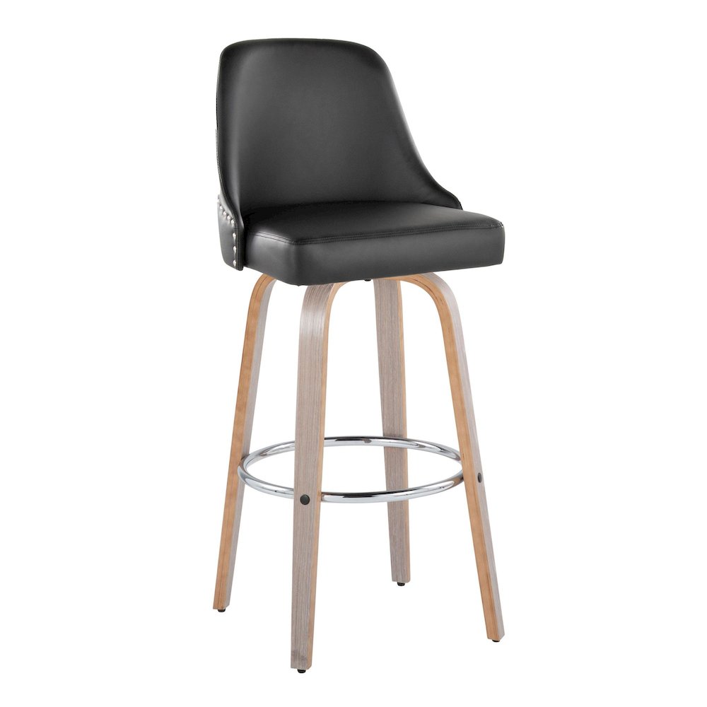Studded Marcel 30" Fixed-Height Barstool - Set of 2. Picture 2