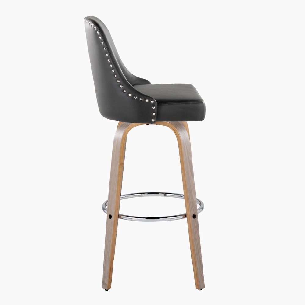 Studded Marcel 30" Fixed-Height Barstool - Set of 2. Picture 3