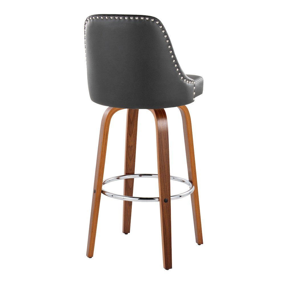 Studded Marcel 30" Fixed-Height Barstool - Set of  2. Picture 4