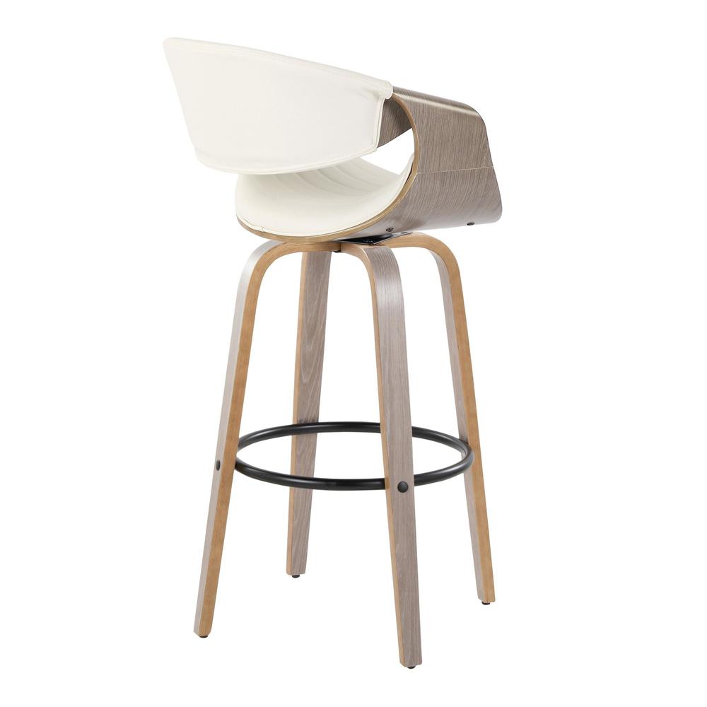 Grey Symphony 30" Fixed-Height Barstool - Set of 2. Picture 4