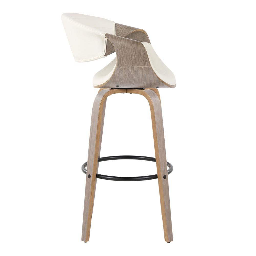 Grey Symphony 30" Fixed-Height Barstool - Set of 2. Picture 3