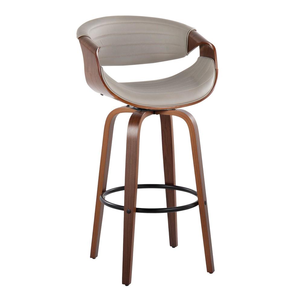 Brown Symphony 30" Fixed-Height Barstool - Set of 2. Picture 2