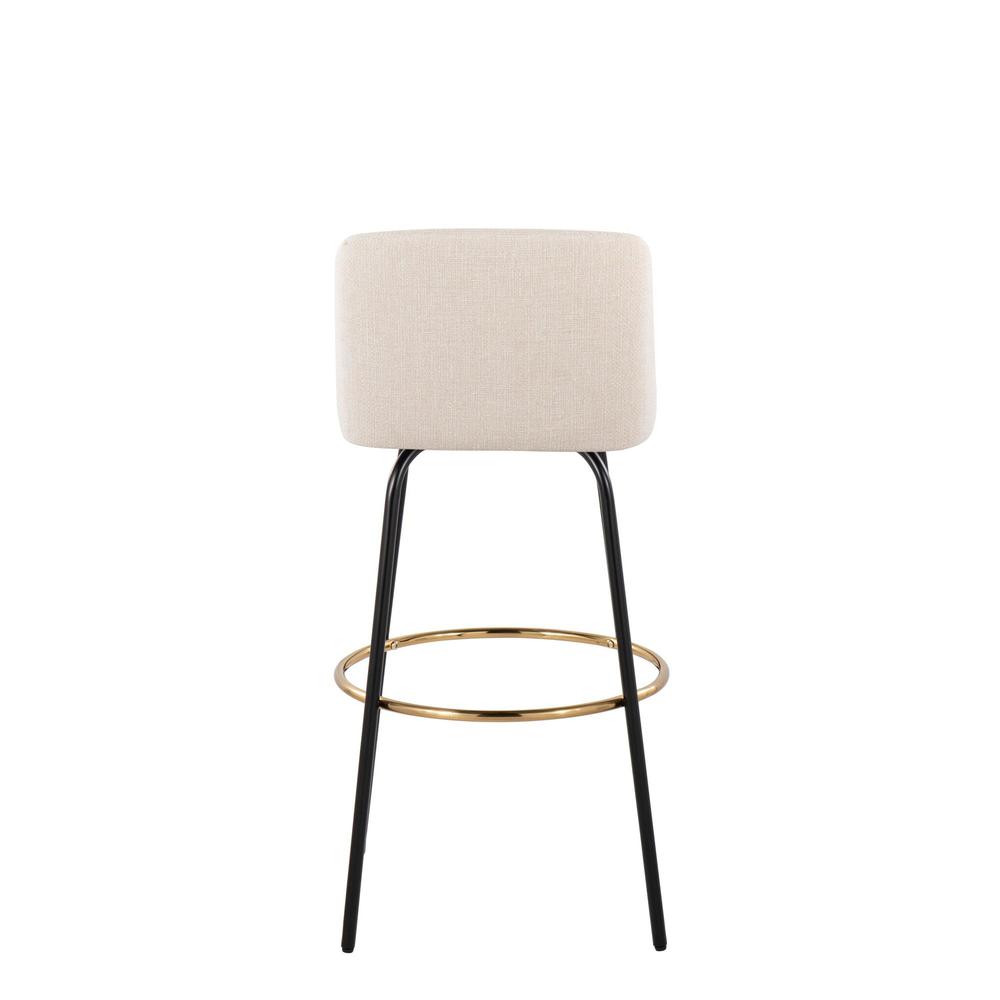 Beige Toriano 30" Fixed Height Barstool - Set of 2. Picture 5