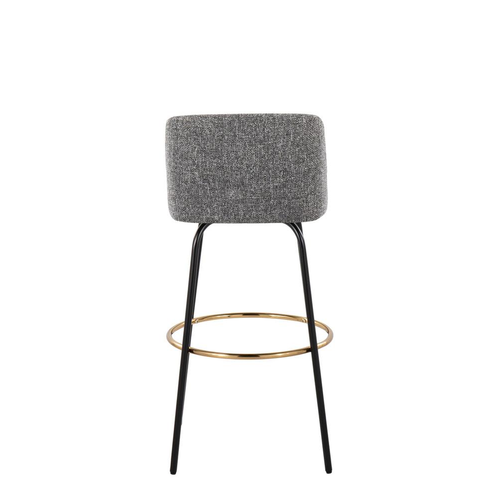 Grey Toriano 30" Fixed Height Barstool - Set of 2. Picture 5
