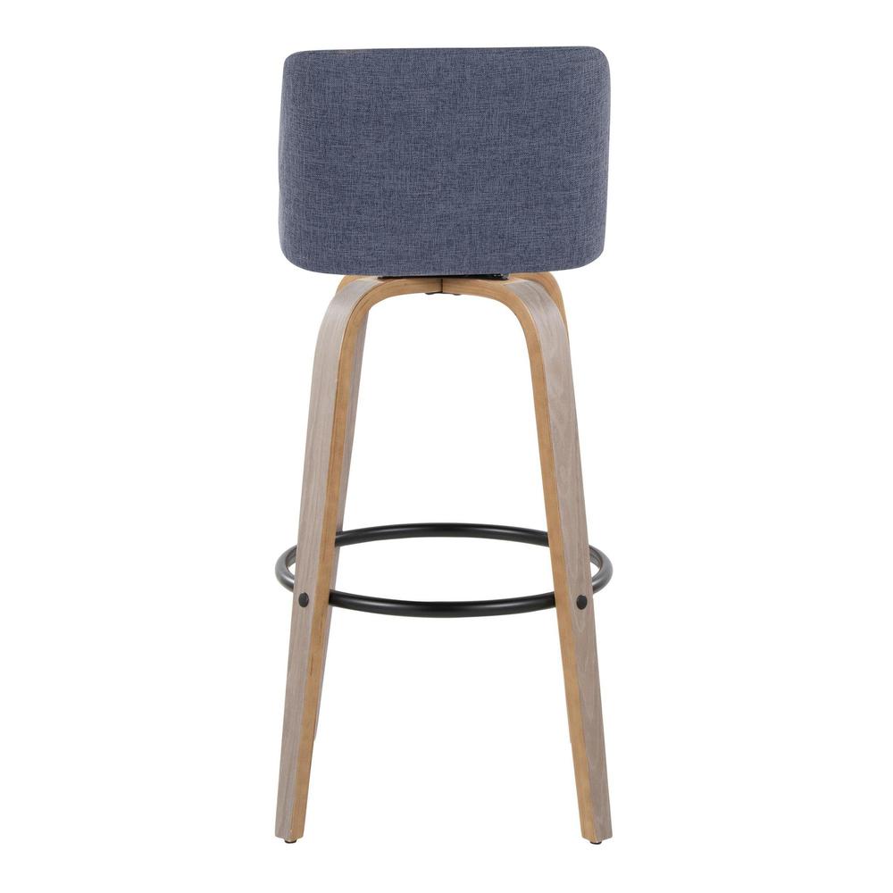 Black Toriano 30" Fixed-Height Barstool - Set of 2. Picture 5