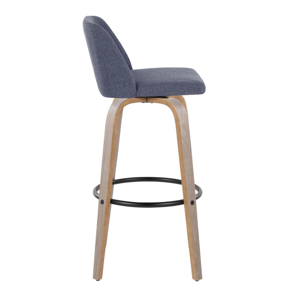 Black Toriano 30" Fixed-Height Barstool - Set of 2. Picture 3
