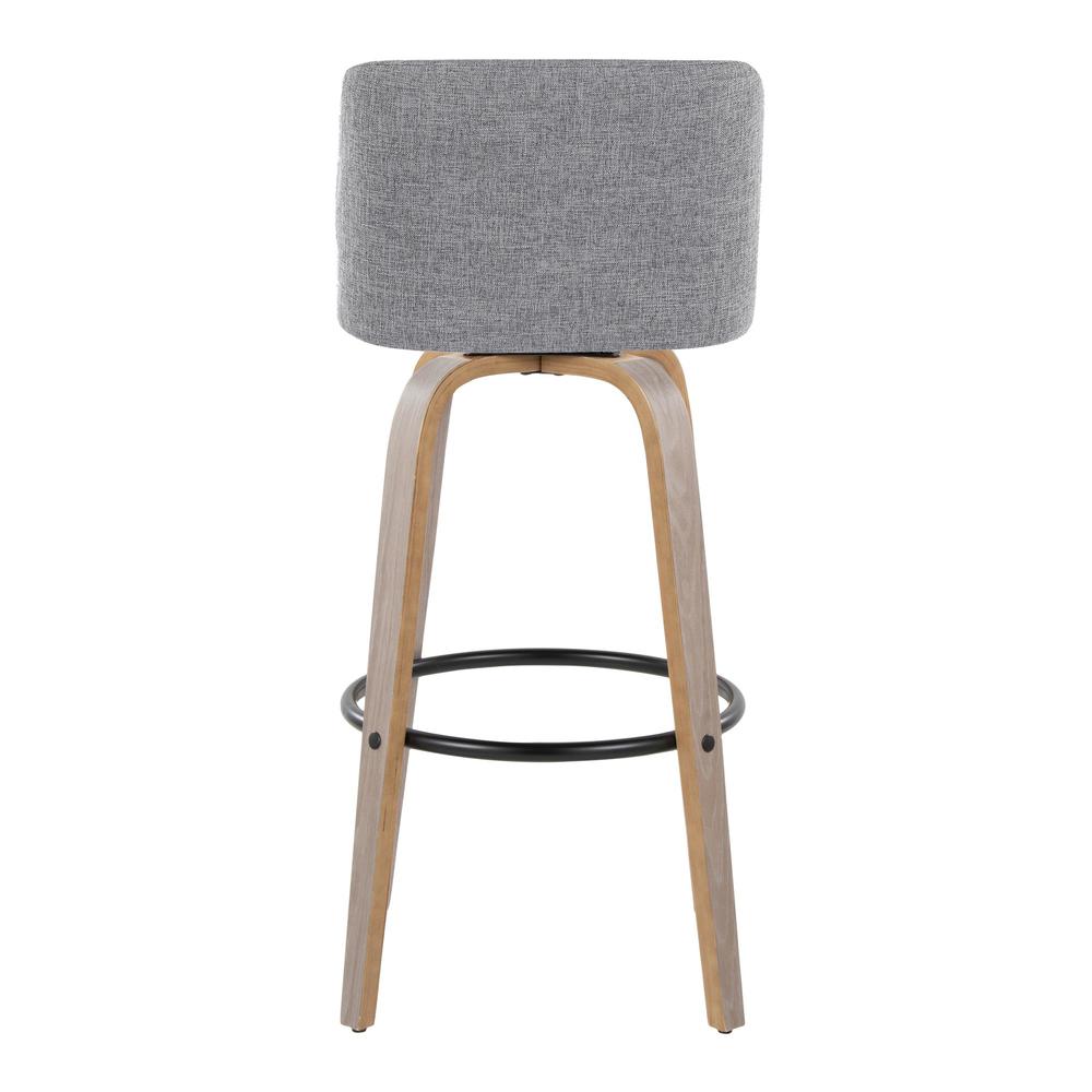 Black Toriano 30" Fixed-Height Barstool - Set of 2. Picture 5