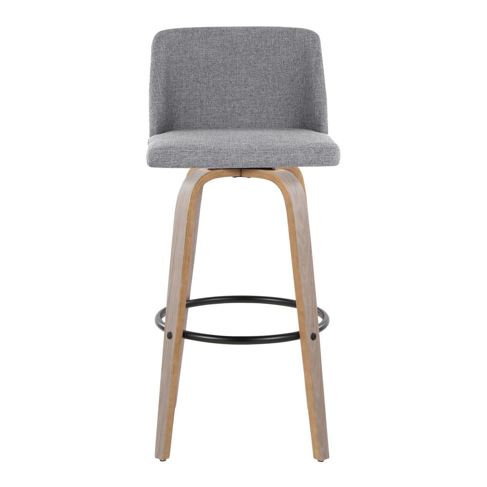Black Toriano 30" Fixed-Height Barstool - Set of 2. Picture 6