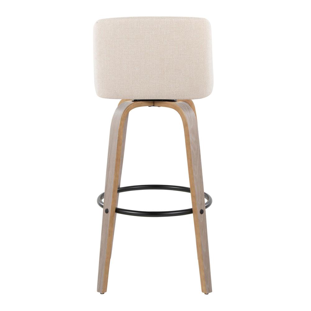 Black Toriano 30" Fixed-Height Barstool - Set of 2. Picture 5
