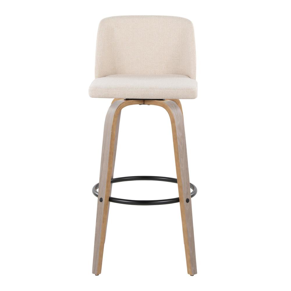Black Toriano 30" Fixed-Height Barstool - Set of 2. Picture 6