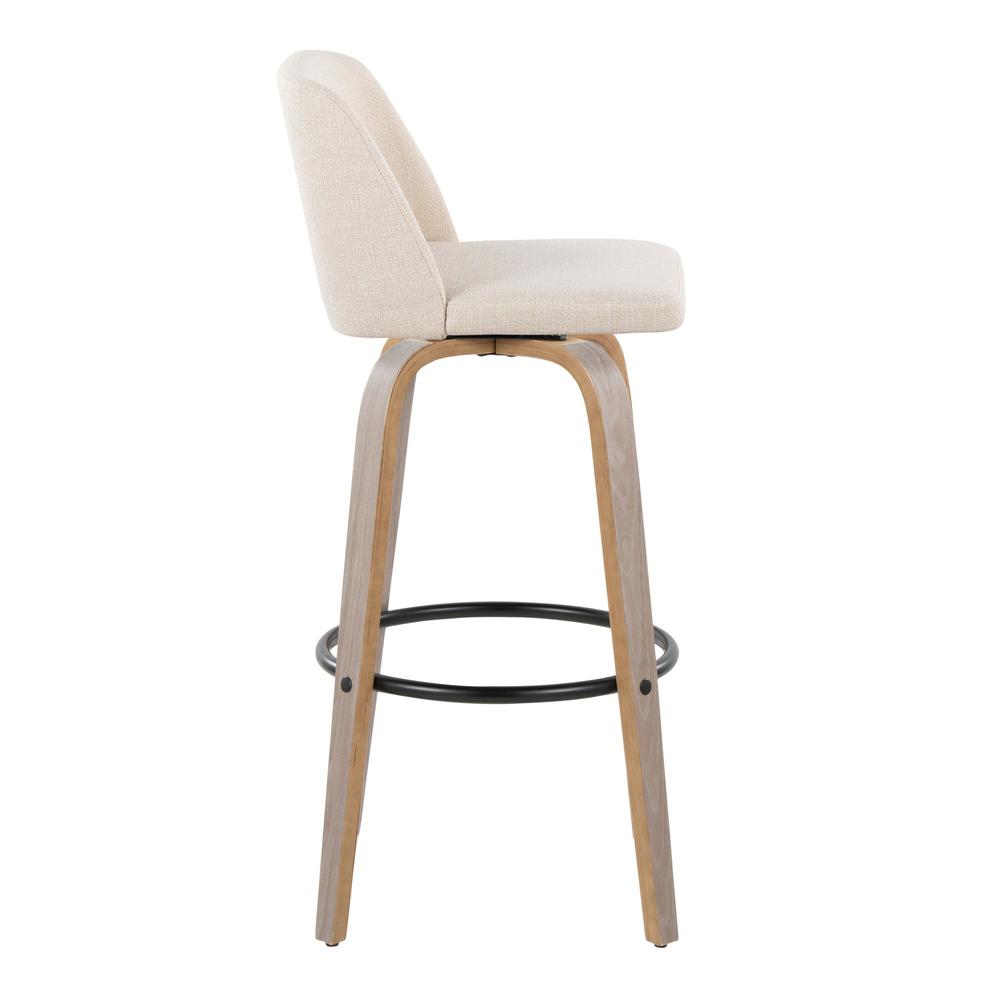 Black Toriano 30" Fixed-Height Barstool - Set of 2. Picture 3