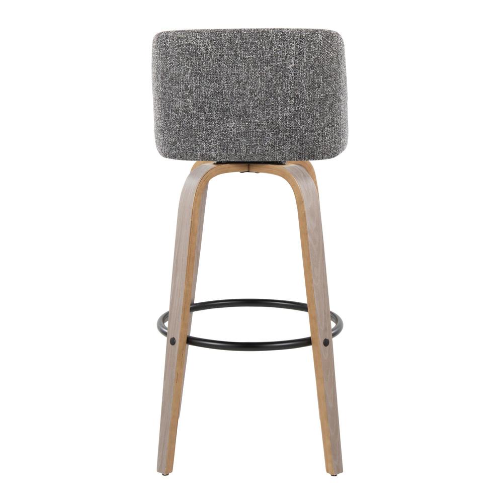 Black Toriano 30" Fixed-Height Barstool - Set of 2. Picture 5