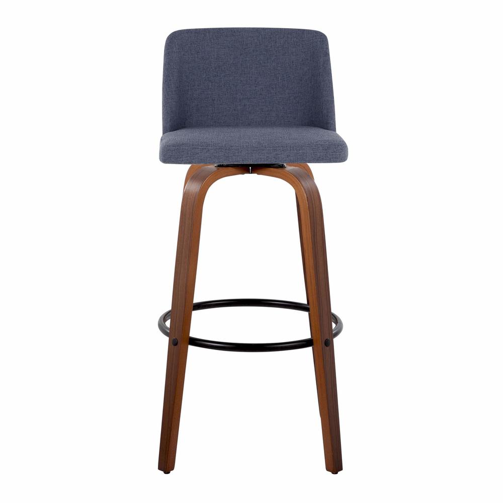 Black Toriano 30" Fixed-Height Barstool - Set of 2. Picture 6