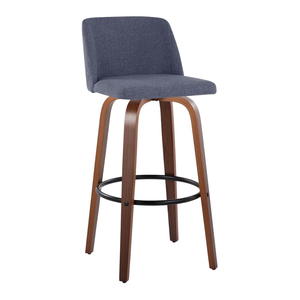 Black Toriano 30" Fixed-Height Barstool - Set of 2. Picture 2