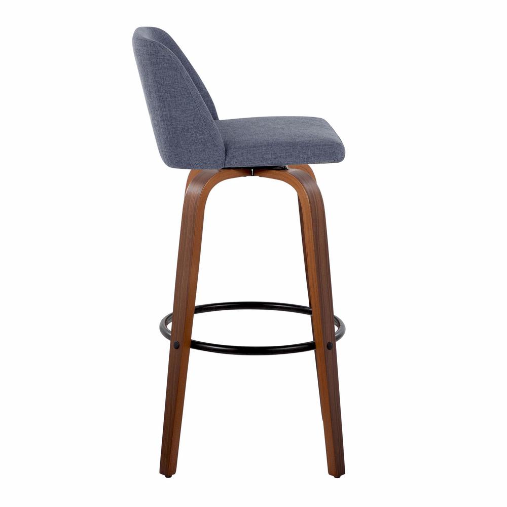 Black Toriano 30" Fixed-Height Barstool - Set of 2. Picture 3