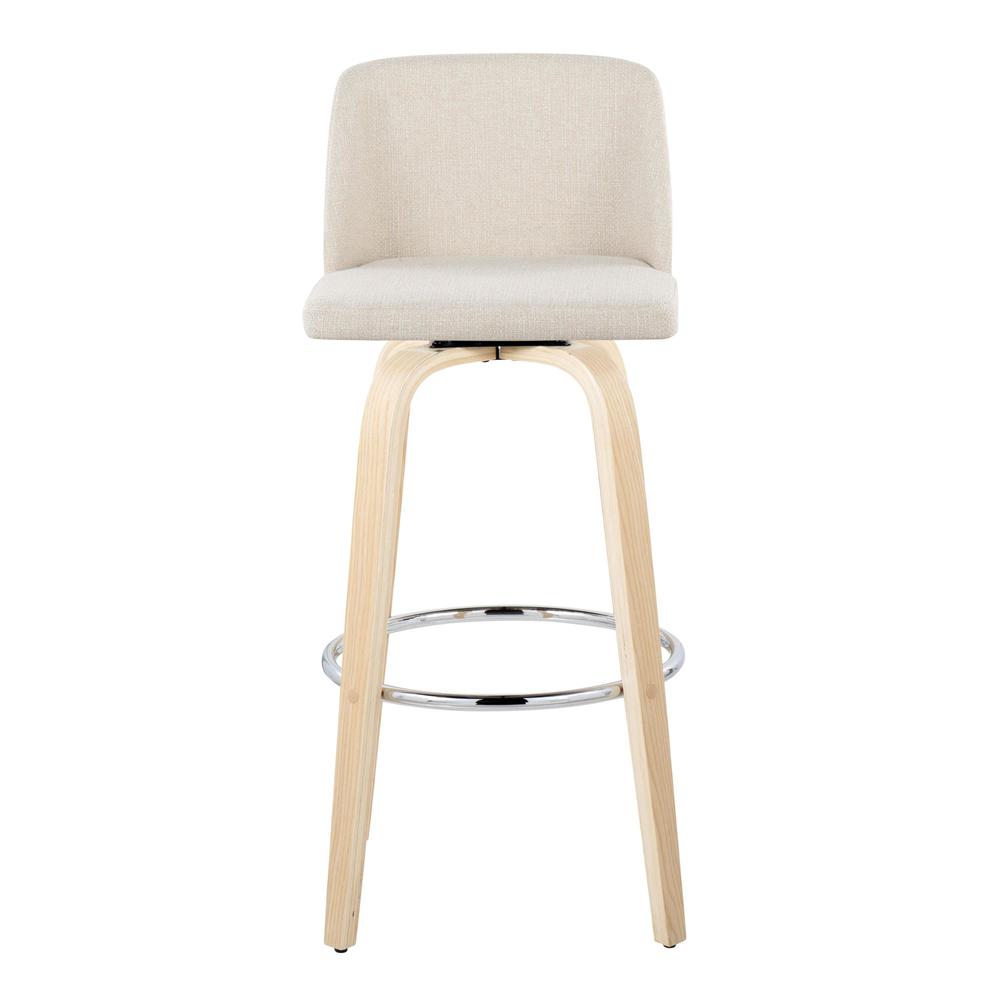 Brown Toriano 30" Fixed-Height Barstool - Set of 2. Picture 6